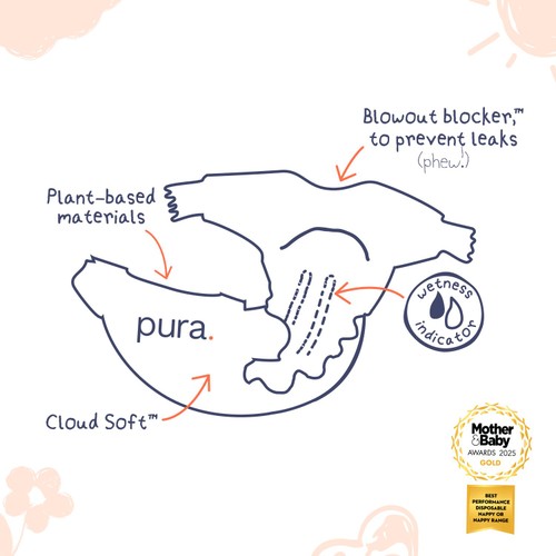 Pura Soft Baby Nappies Size 4 (24 pack)