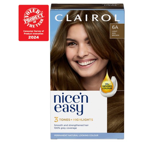 Nice 'N Easy Permanent Colour 6A Natural Light Ash Brown (114) Hair Dye