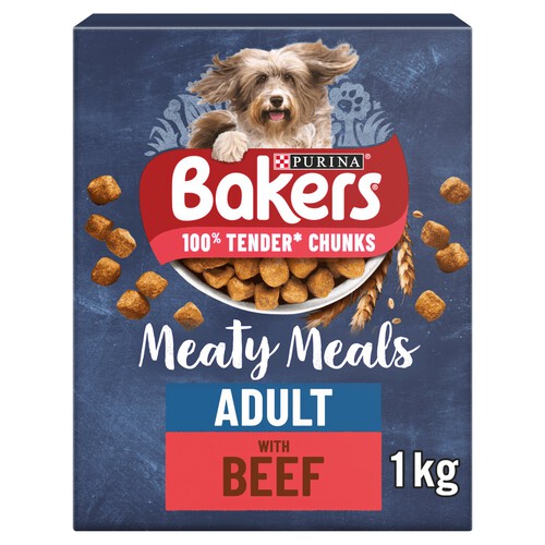 Bakers Meaty Meals Adult Dry Dog Food Beef