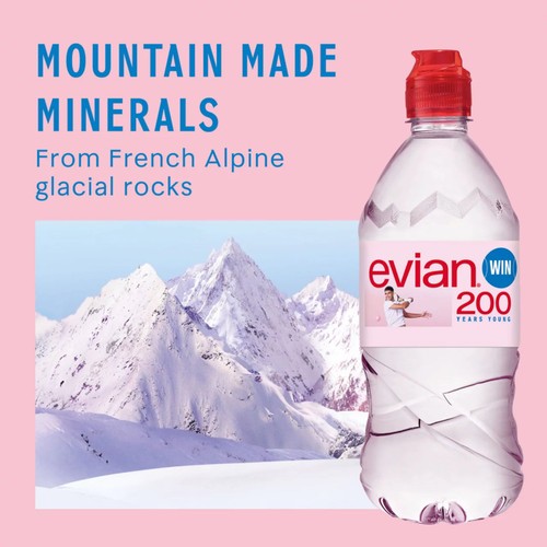 evian Natural Mineral Water Sports Cap