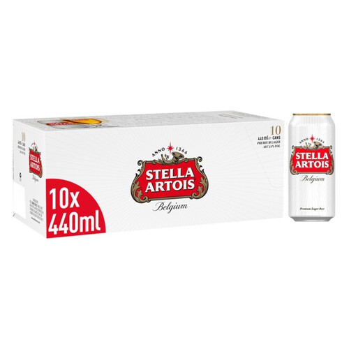 Stella Artois Premium Lager Beer Cans