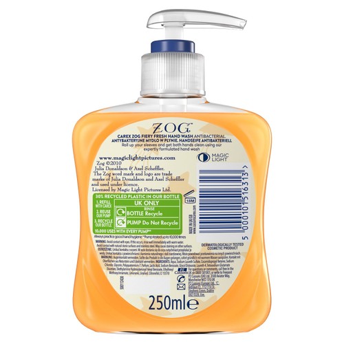 Carex Zog Fiery Fresh Antibacterial Hand Wash 250ml
