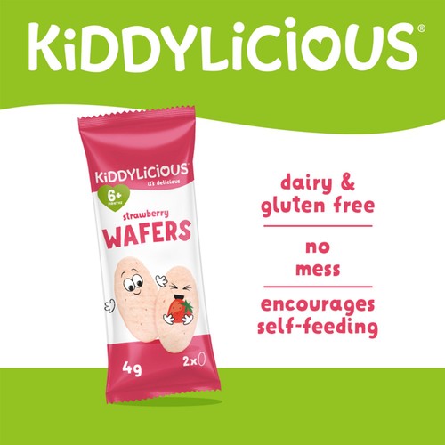 Kiddylicious Strawberry Maxi Wafers Baby Snacks