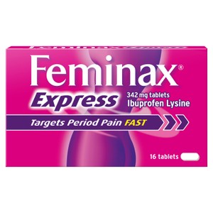 Feminax Express Period Pain Relief Tablets - Ibuprofen Lysine 16s