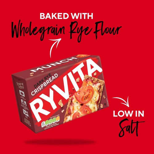 Ryvita Crispbread Dark Rye Crackers 