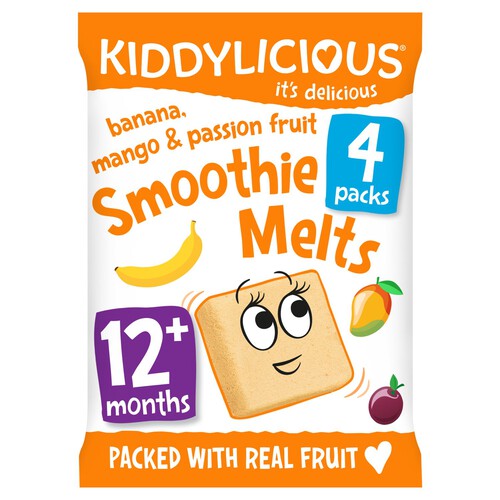 Kiddylicious Banana, Mango & Passionfruit Smoothie Melts Baby Snacks