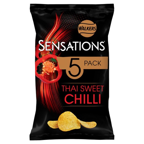 Walkers Sensations Thai Sweet Chilli Multipack Crisps 5x25g
