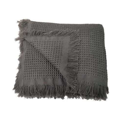 Nutmeg Home Waffle Throw