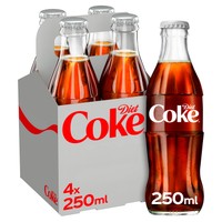 Diet Coke Bottles   4 x 250ml