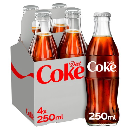 Diet Coke Bottles   4 x 250ml