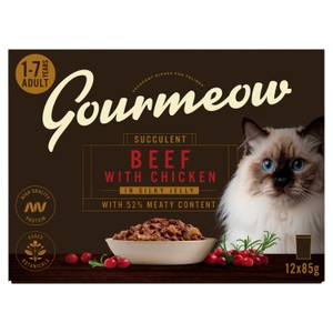 Morrisons Premium Adult Cat Pouch Beef With Chicken In Jelly