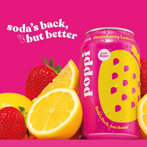 Poppi Strawberry Lemon 4 x 330ml