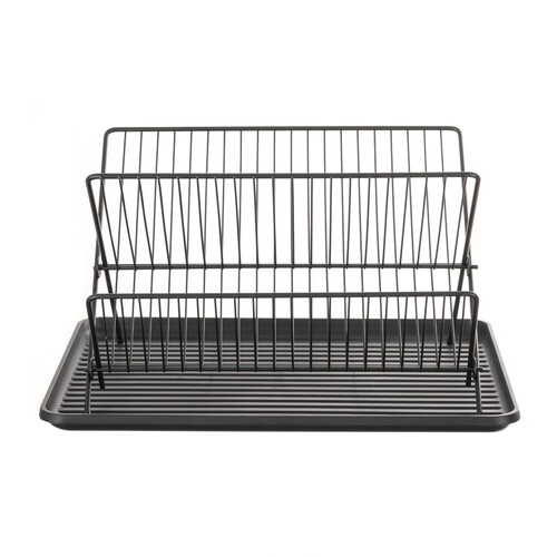 Nutmeg Black Foldable Dish Drainer