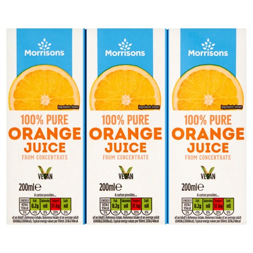Morrisons orange juice from concentrate