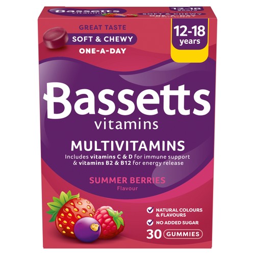 Bassetts 12-18 Multivitamins Summer Berries 30 Gummies