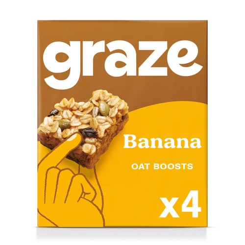 Graze Protein Bites X4 Banana Oat Squares