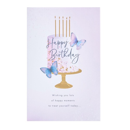 Traditional Butterfly Cake Birthday Card L010