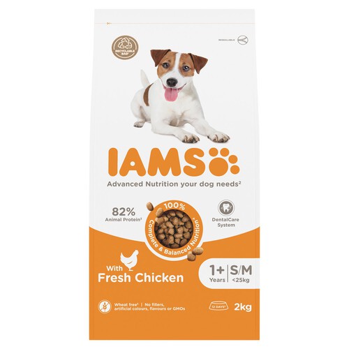 Iams For Vitality Adult Small & Medium Dog Food With Fresh Chicken 