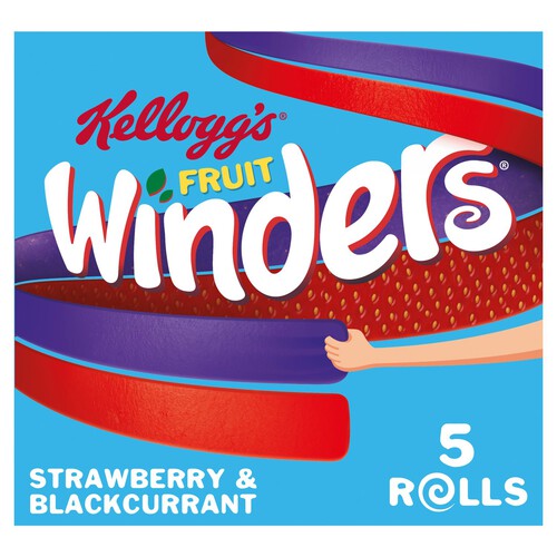 Kelloggs Fruit Winders Rolls Strawberry & Blackcurrent 5 Pack