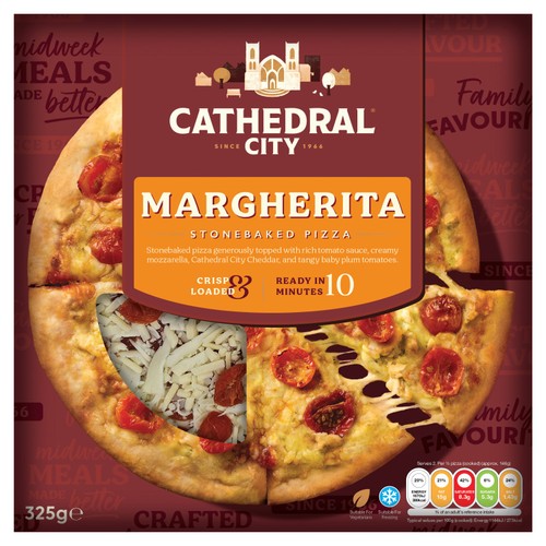 Cathedral City Cheddar Cheese & Tomato Pizza 325G