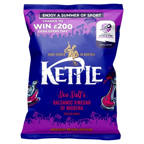 Kettle Chips Sea Salt & Balsamic Vinegar of Modena Sharing Crisps