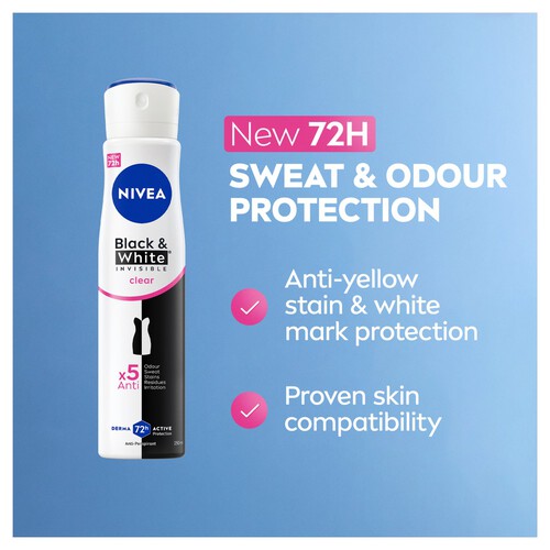  NIVEA Black & White Original 72h Anti-Perspirant Deodorant Spray