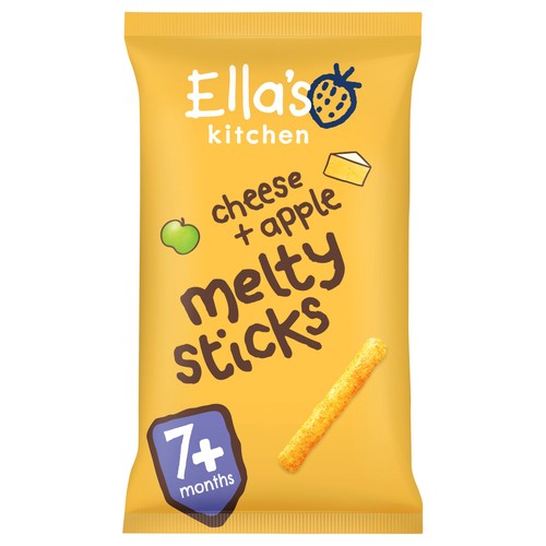 Ella's Kitchen Cheese and Apple Melty Sticks Baby Snack 7+ Months 