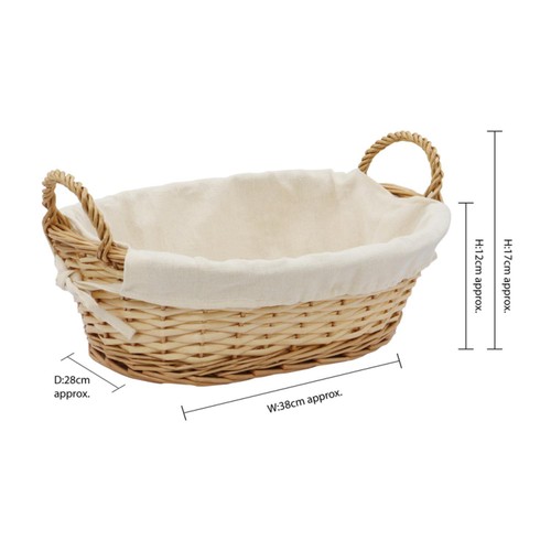 JVL Acacia Oval Storage Basket Honey