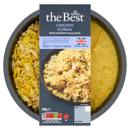 Morrisons The Best Chicken Korma & Rice 