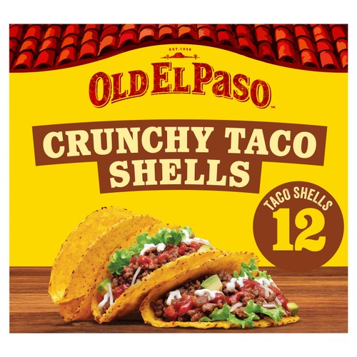 Old El Paso 12 Crunchy Hard Taco Shells 135g
