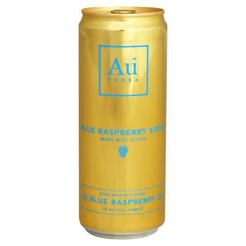 Au Vodka Blue Raspberry Soda  330ml
