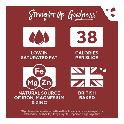 Ryvita Crispbread Dark Rye Crackers 