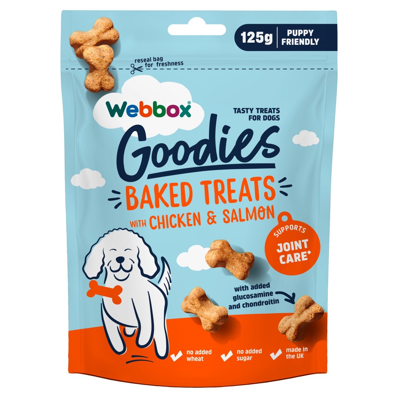 Webbox Goodies Baked Treats with Chicken & Salmon 125g