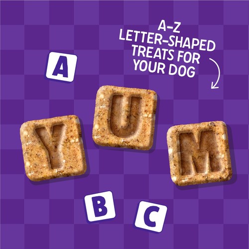 Denzel's Letters Peanut Butter & Banana Dog Treats 90g
