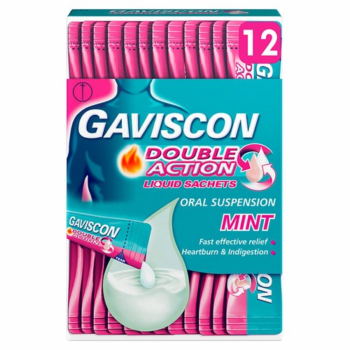 Gaviscon Double Action Heartburn & Indigestion Mint Flavour Sachets