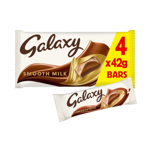 Galaxy Smooth Milk Chocolate Snack Bars Multipack Vegetarian