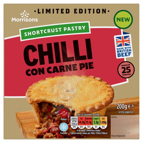 Morrisons Shortcrust Pastry Chilli Con Carne Pie 