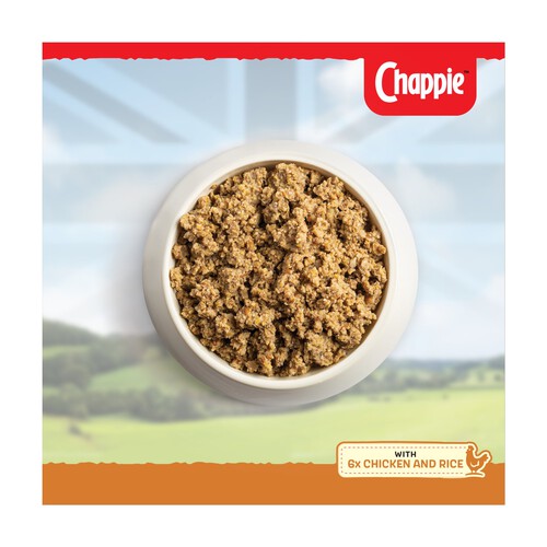 Chappie Adult Wet Dog Food Tins Chicken & Rice In Loaf