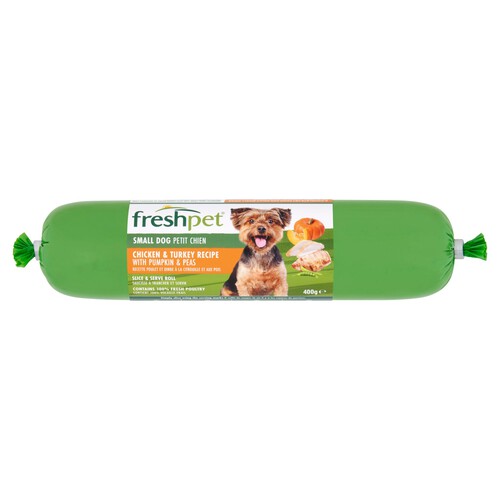 Freshpet Small Dog Chicken & Turkey With Pumpkin & Peas Roll 