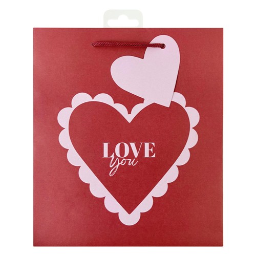 Morrisons Valentine's Medium Heart Giftbag