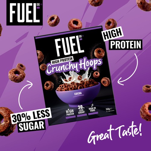 Fuel10k Multigrain Hoops Chocolate Cereal 350g 