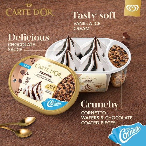 Carte D'or Sundae Chocolate Ice Cream Tub 750ml