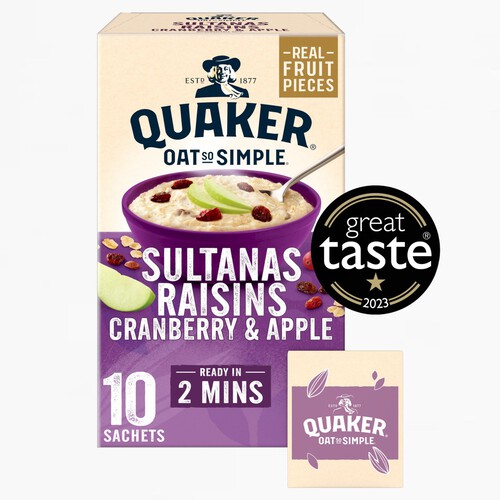 Quaker Oat So Simple Sultanas & Raisins Porridge Sachets 