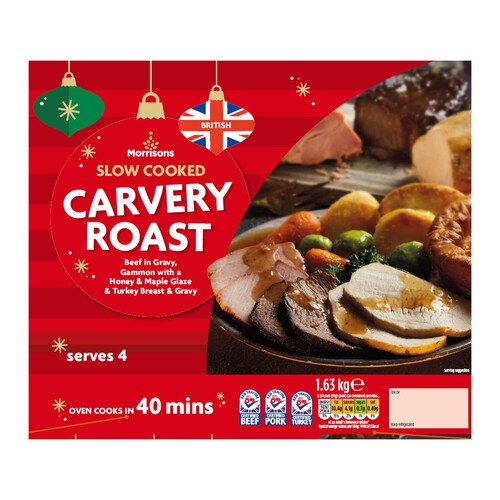 Morrisons Slow Cooked Carvery Trio Roast 