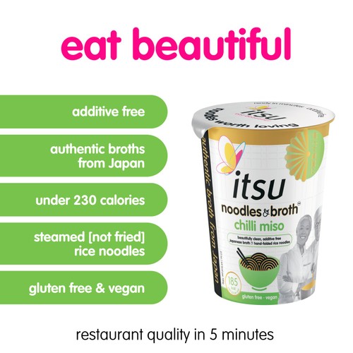 Itsu Chilli Miso Instant Noodles & Broth Pot 65g