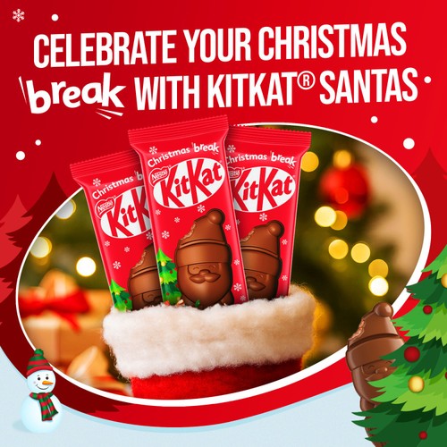 Kit Kat Santa Milk Chocolate Christmas Figure 29g