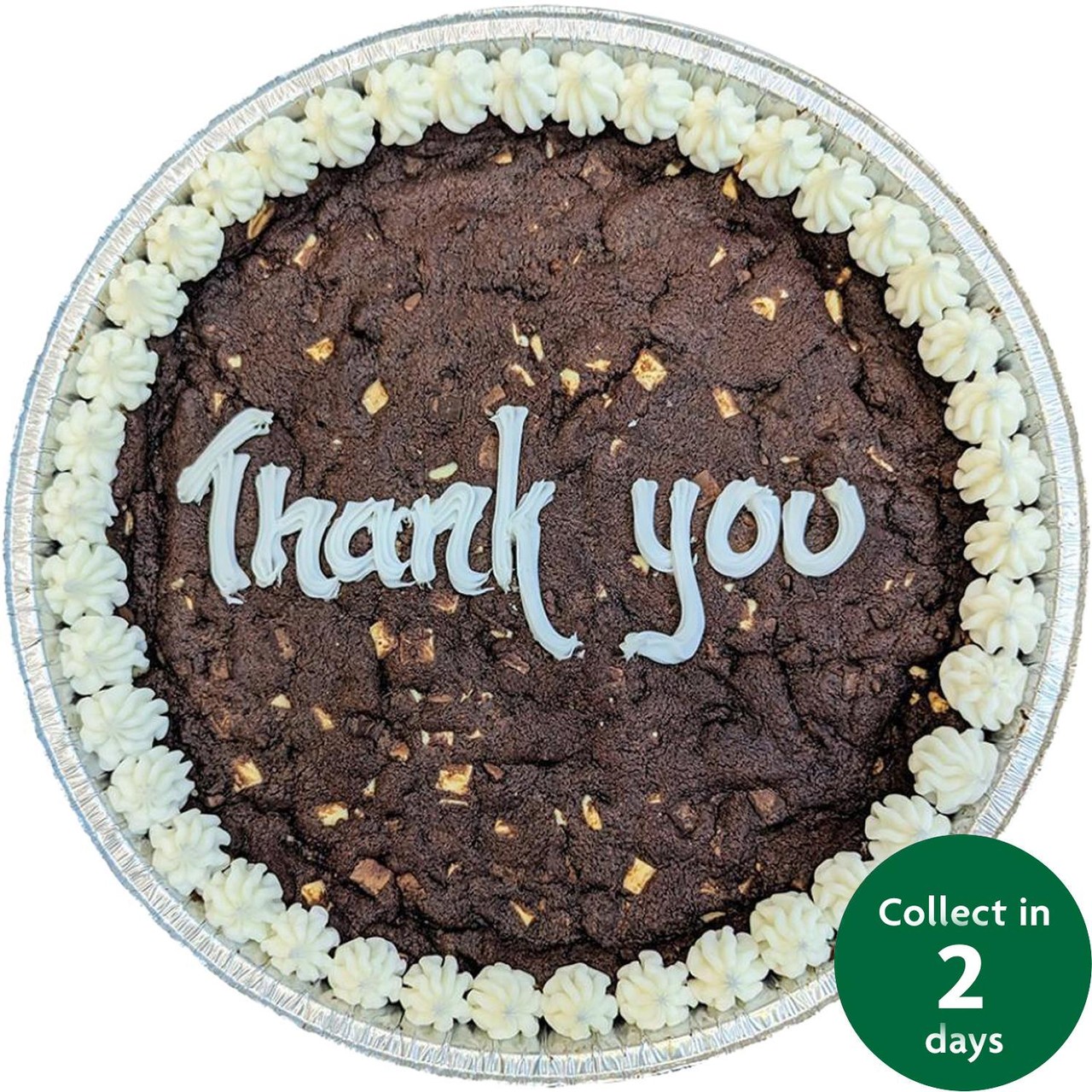 Giant 10" Triple Chocolate Cookie Thank You (Serves 10) FTO