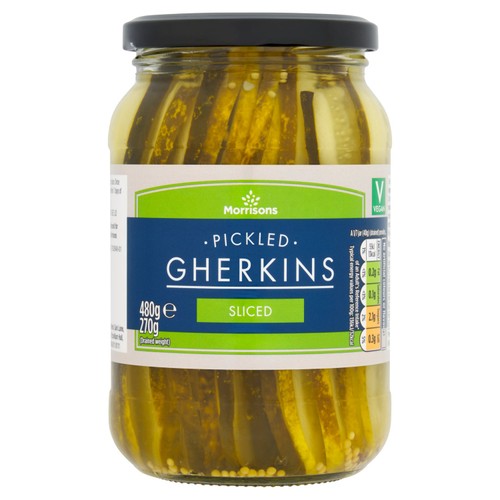 Morrisons pickled gherkins sliced