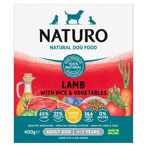 Naturo Adult Dog Lamb & Rice With Vegetables