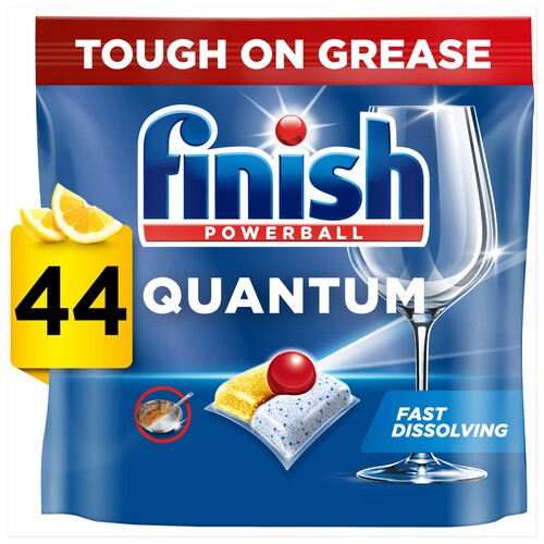 Finish Quantum All In One Lemon Dishwasher Tablets 